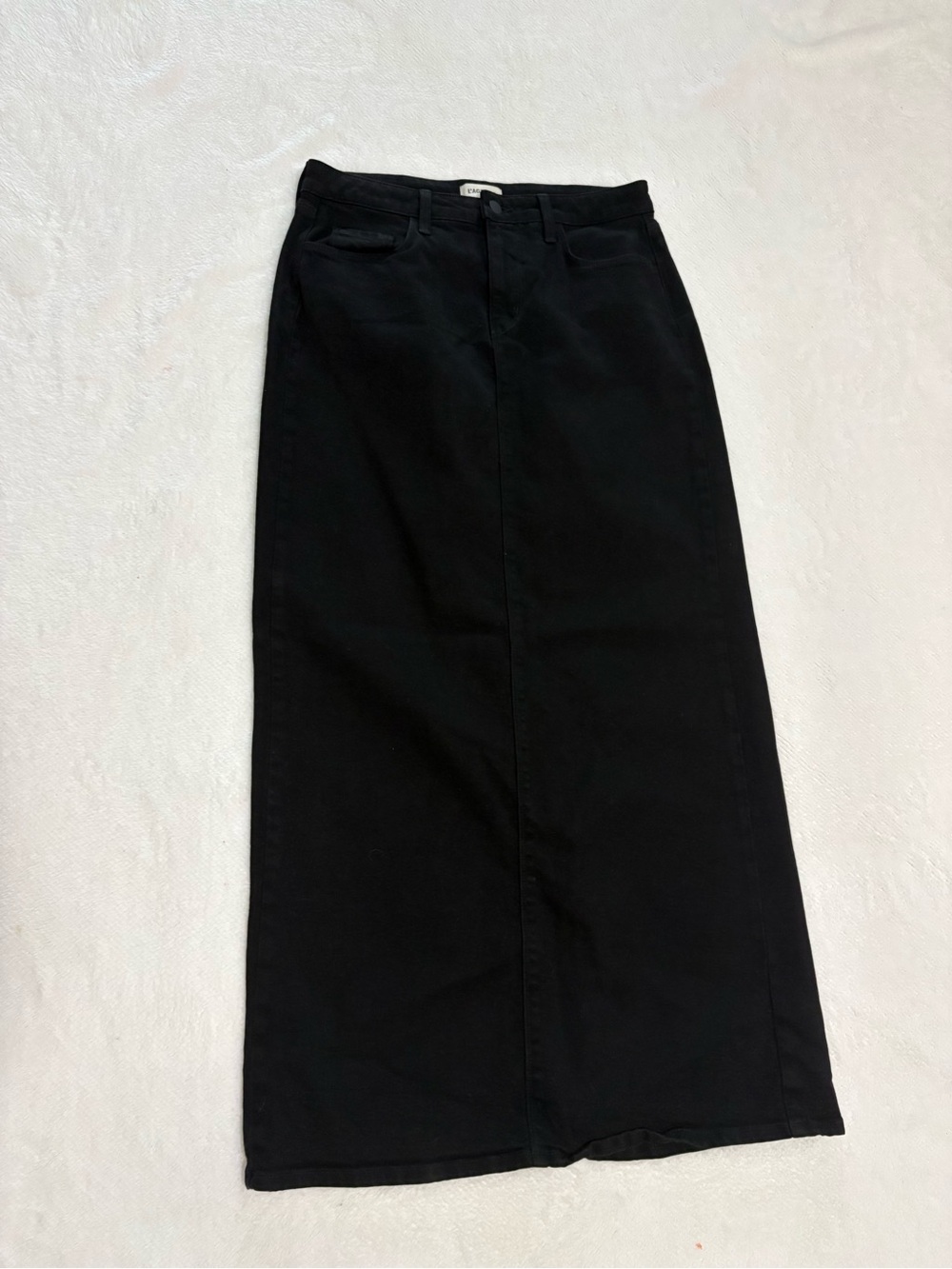 L'AGENCE Black Maxi Straight Skirt